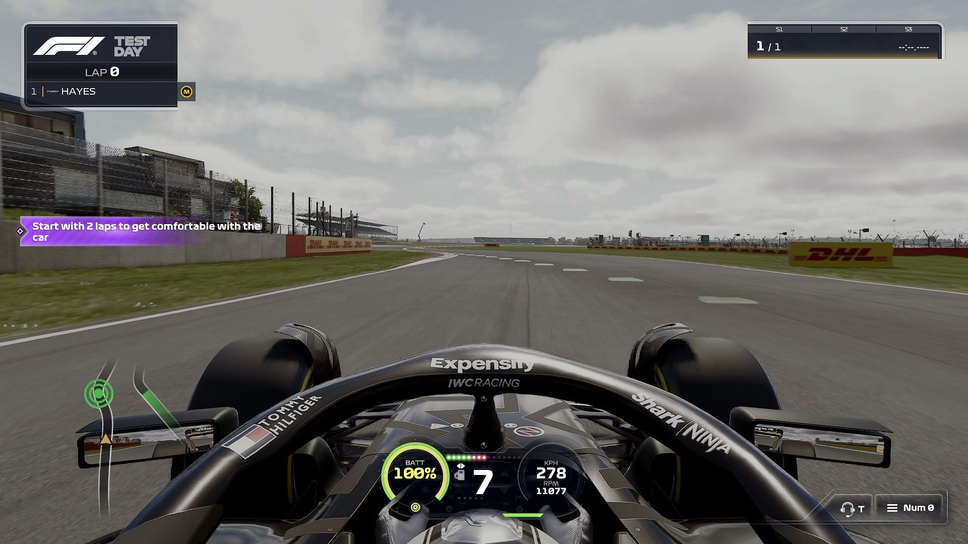 Players will have to drive as Hayes and beat the lap time (Image via EA Sports)